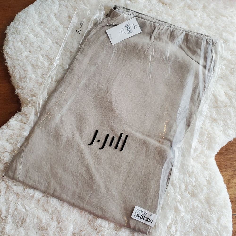 J.Jill XL Tall linen cropped ankle pants - sandbar - Picture 6 of 7